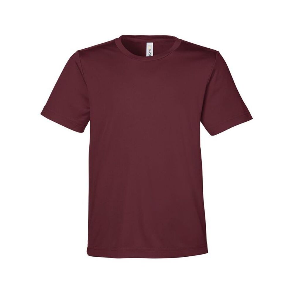 CORE365 Youth Capital Performance T-Shirt / Burgundy